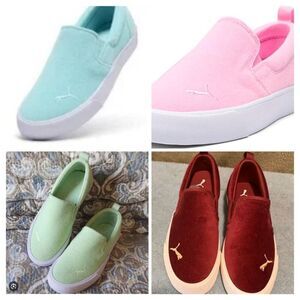 Velcroish or rug Puma bari slip-on terry comfort sneakers